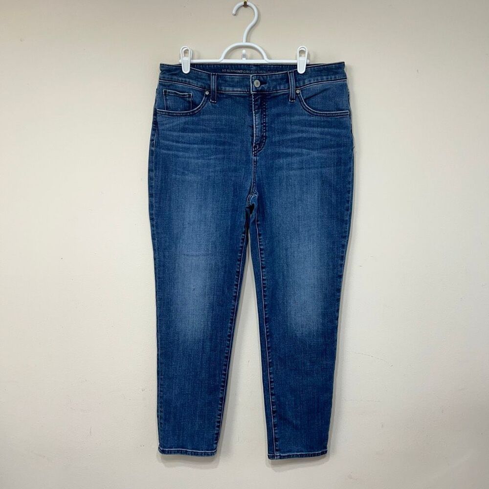 Chico’s So Slimming Girlfriend Slim Leg Ankle Jeans 10 Women